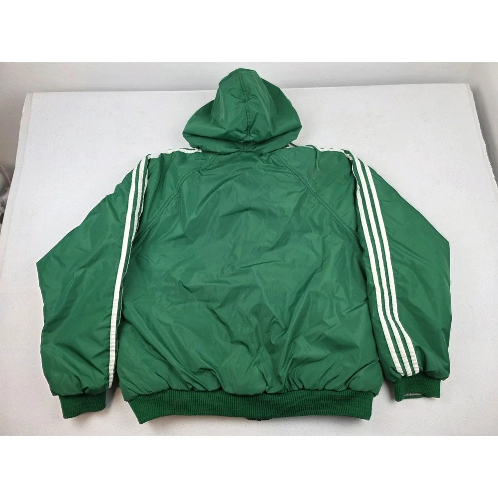 Vintage Adidas Reversible Hooded Full Zip Jacket Embroidered Logo Men Size XL‎
